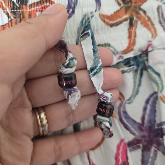 NWT Scotch & Soda Women Sz M 100% Cotton Starfish Shirt Short Set Coastal Light - Picture 8 of 16